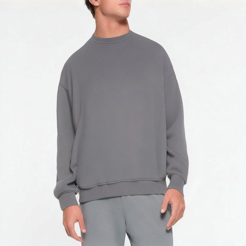 gray-long-sleeve-knitted-mens-sweatshirt